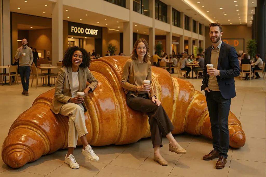Custom mall activation props for holiday retail events