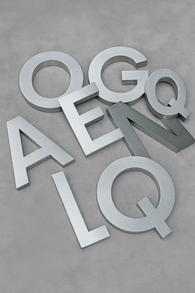 metal mini letters