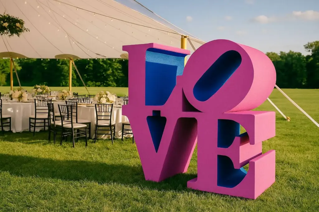 Freestanding LOVE Letter Installation 3