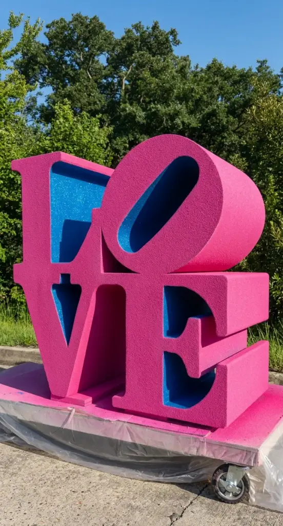 Freestanding LOVE Letter Installation