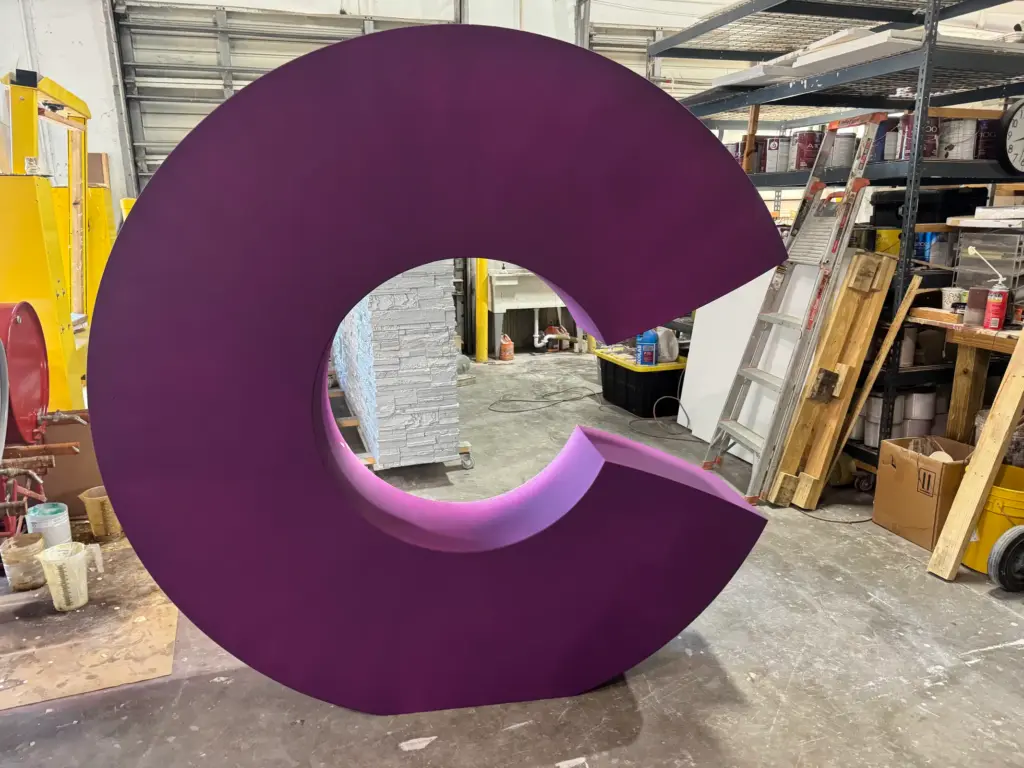 Oversized 3D Letters And Logo 3